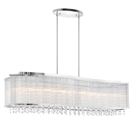 Cwi Lighting Elsa 6 Light Drum Shade Chandelier With Chrome Finish 5320P36C-RC